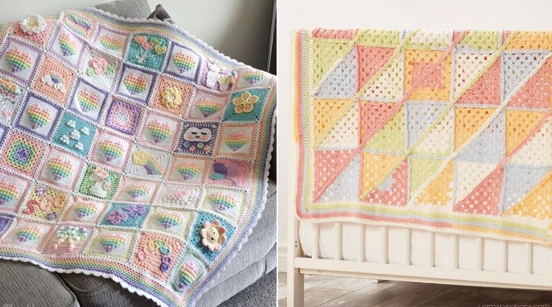 Pastel Squares Baby Blanket