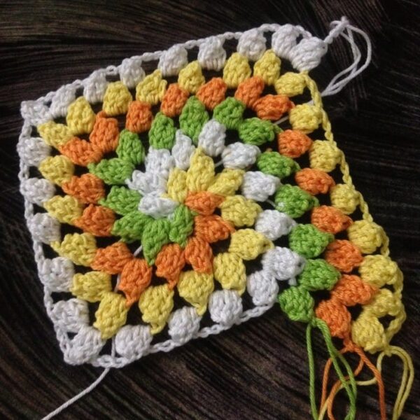 Granny Square Bobble Spiral